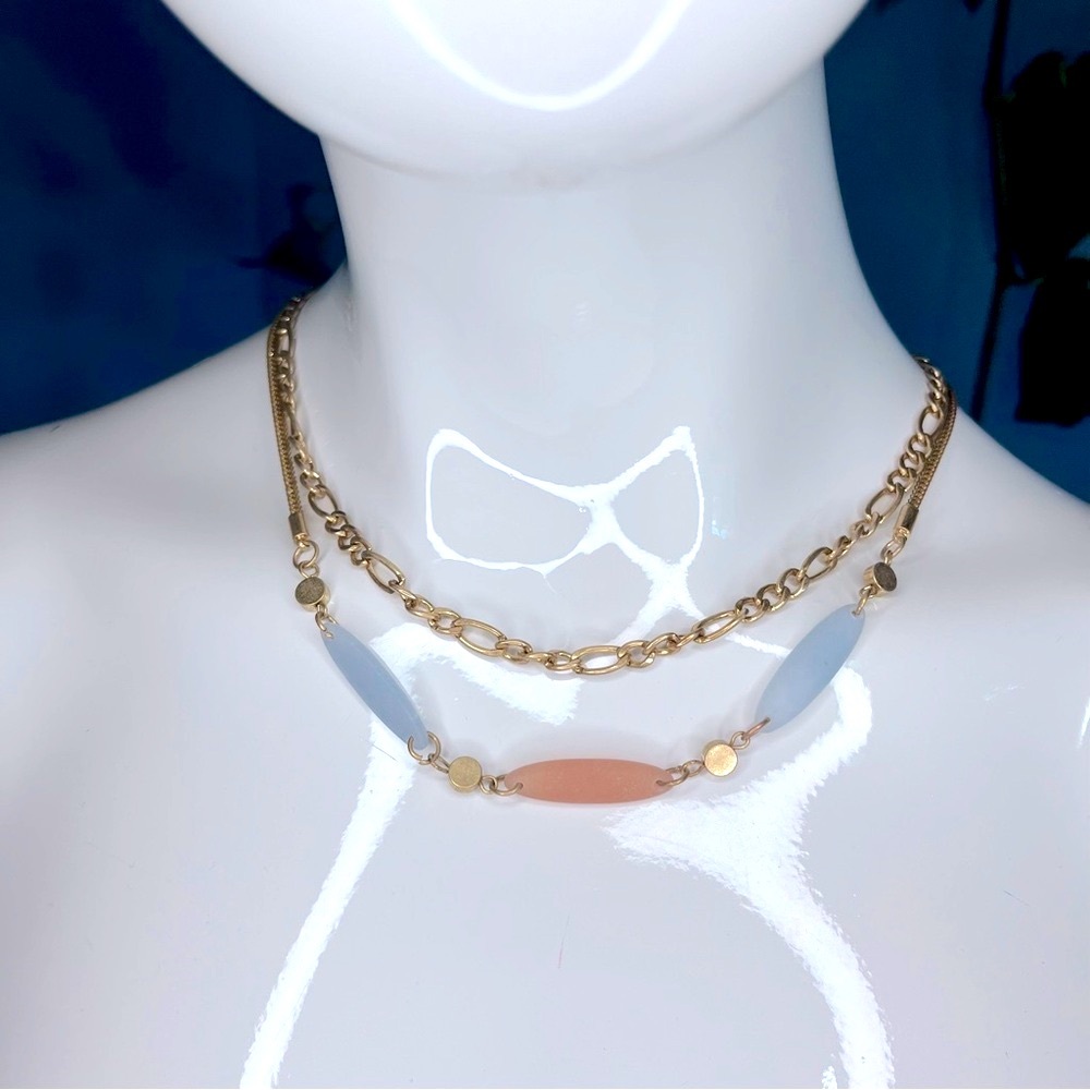 ***💲BOGO💲*** Layered gold chain and stone necklace